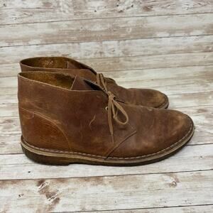Clarks Originals Brown Leather Lace Up Chukka Desert Ankle Boots Men's Size  12